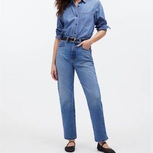 Madewell 90’s straight crop Jeans in Hazeldale wash size 28